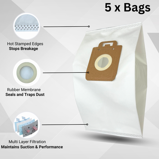 10 Premium Synthetic Vacuum Cleaner Bags Suit Nilfisk King Extreme Elite