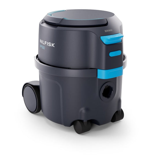 Nilfisk VP500 cordless battery powered commercial vacuum cleaner 90 minutes runtime