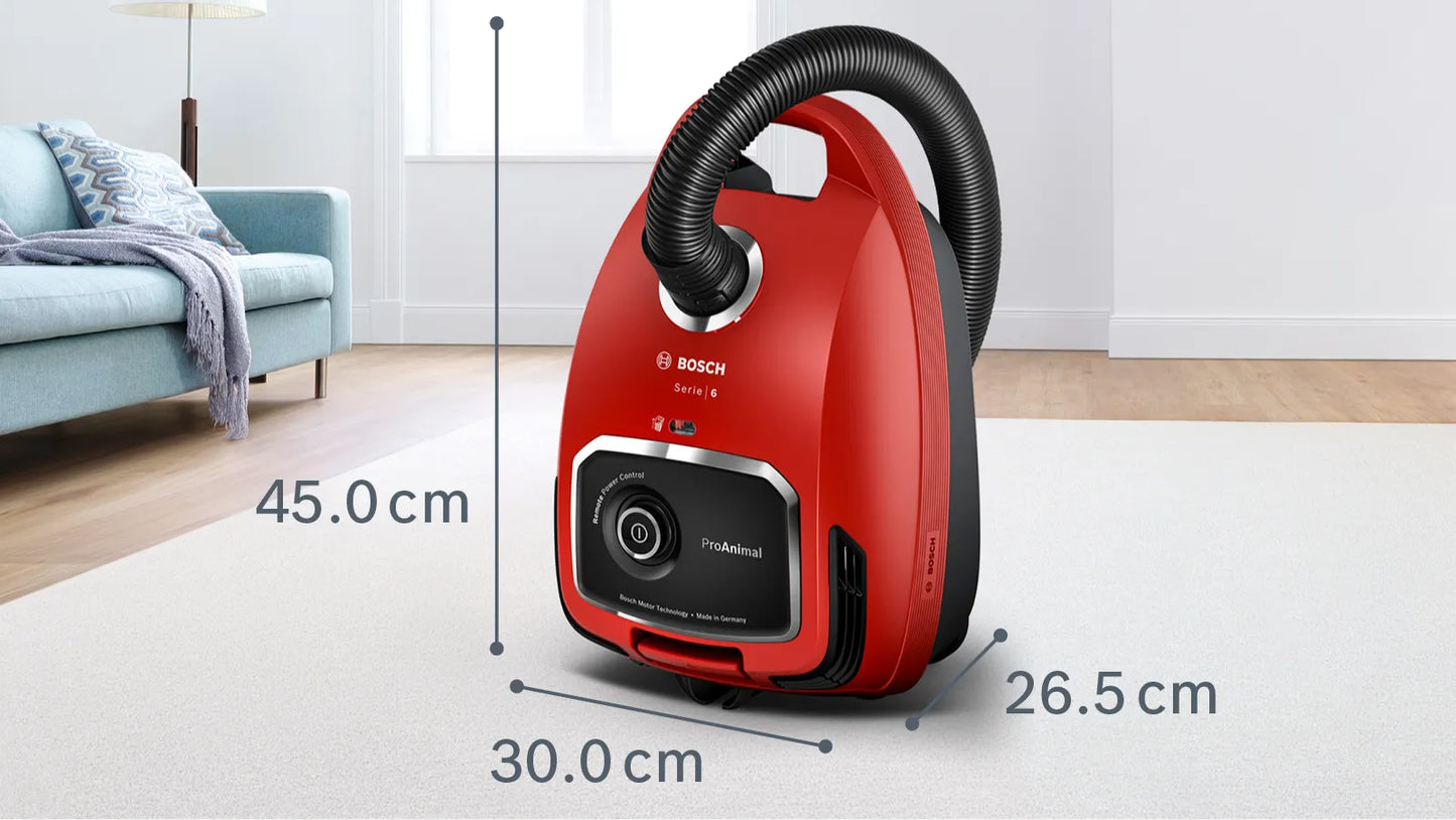Bosch Series 6 ProAnimal Bagged Vacuum Cleaner BGL6PETAU made in Germany