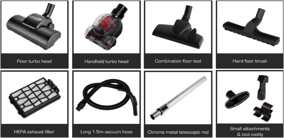 Cleanstar Allergy Pro Bagged Vacuum Cleaner 1800W with TurboHead