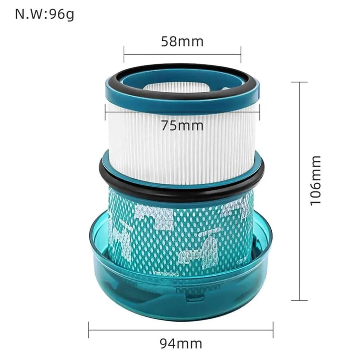 Washable HEPA Filter for all Dyson V16 Piston Animal (SV53)