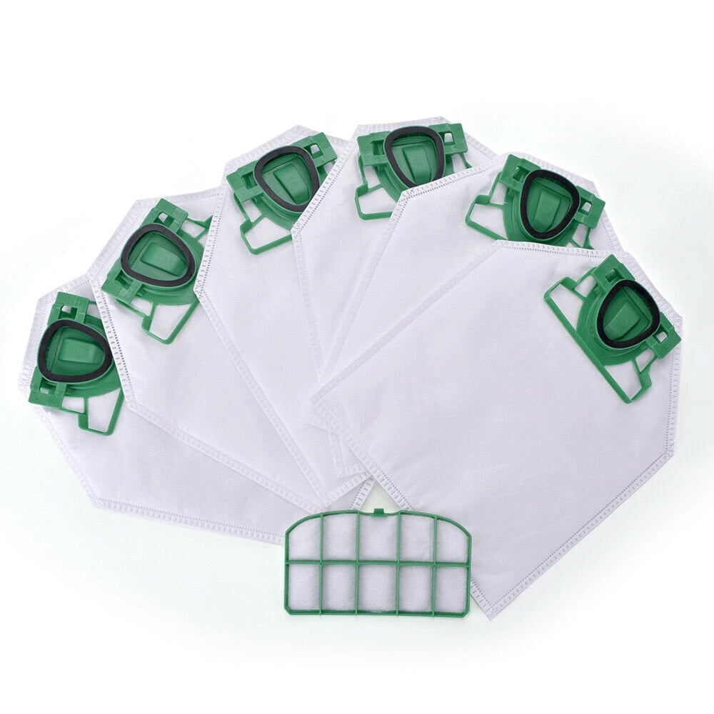 6 Synthetic vacuum cleaner bags + filter suit  Vorwerk Kobold VK200