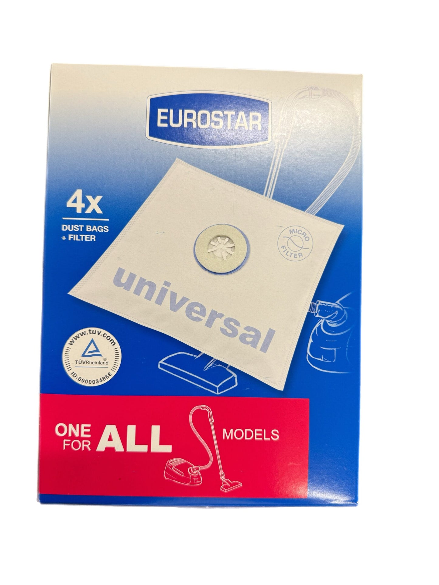 8 Universal Unifit Bags Fits Most vacuum cleaners using collar from your old bag