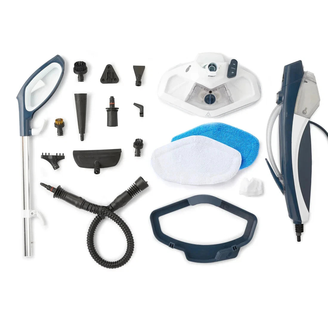 Wertheim Dual Steam Plus Steam Mop easily converts to a handheld steam cleaner