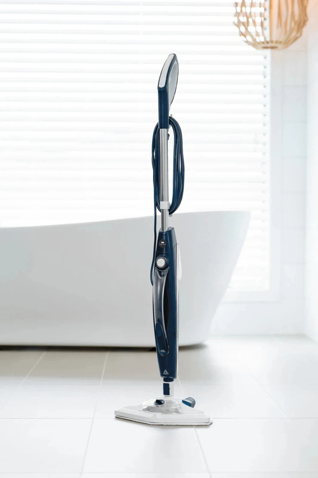 Wertheim Dual Steam Plus Steam Mop easily converts to a handheld steam cleaner