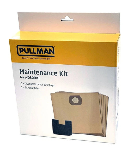 Pullman WD30BV1 WD30 30L Wet&Dry Vacuum Cleaner Dust Bags and Filter Maintenance Kit