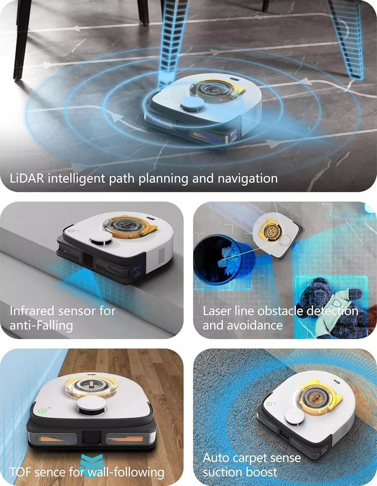 UBPET V10 22000 Pa Cyclone Robot Vacuum Cleaner, Designed for Pet Hair