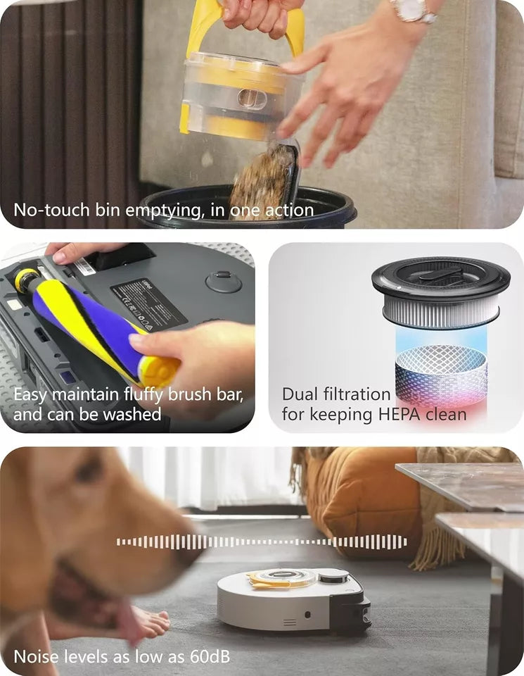 UBPET V10 22000 Pa Cyclone Robot Vacuum Cleaner, Designed for Pet Hair