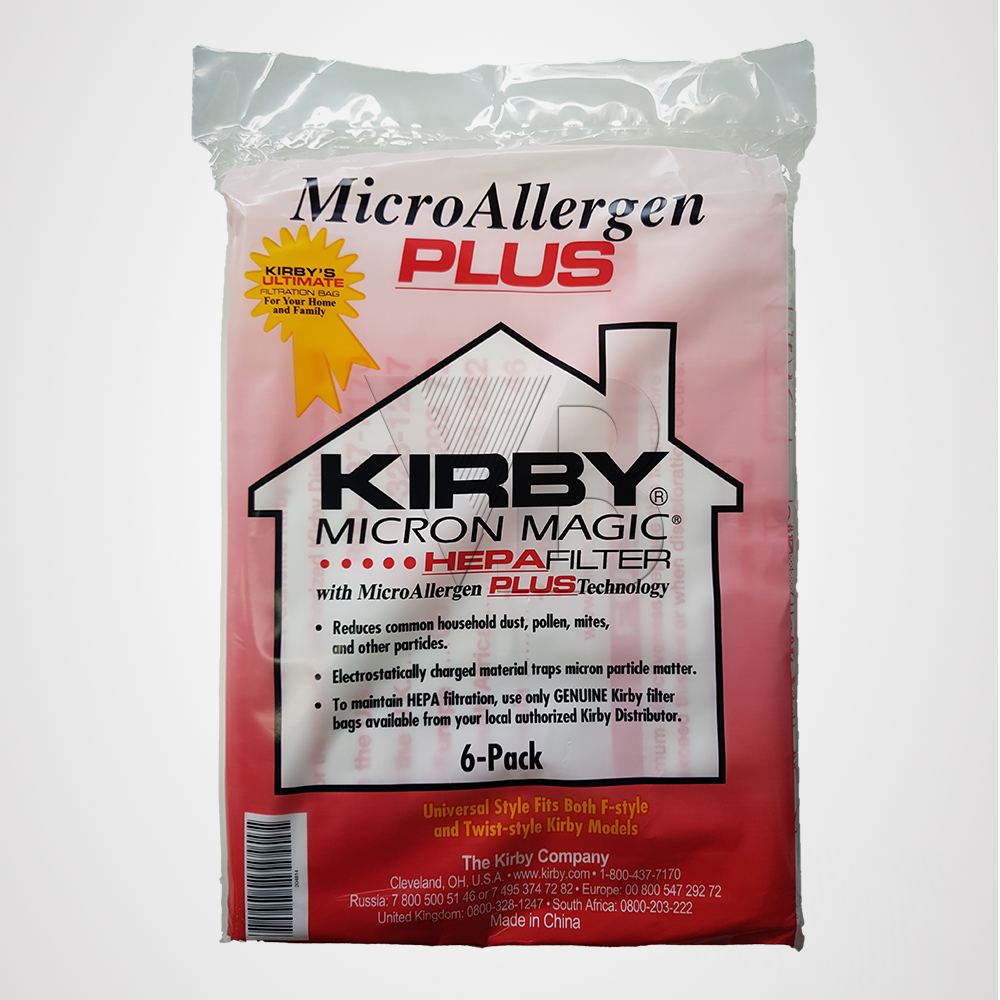 6 x Genuine Kirby Micron Allergen Plus Vacuum Bags Fits All Kirby Models