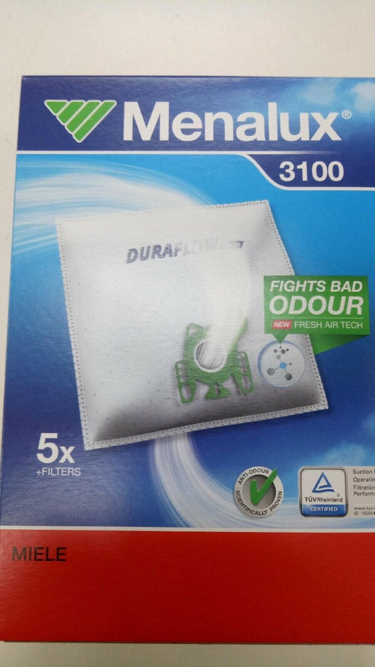 5 x Miele Duraflow High Filtration Synthetic Vacuum Cleaner Bags 3100