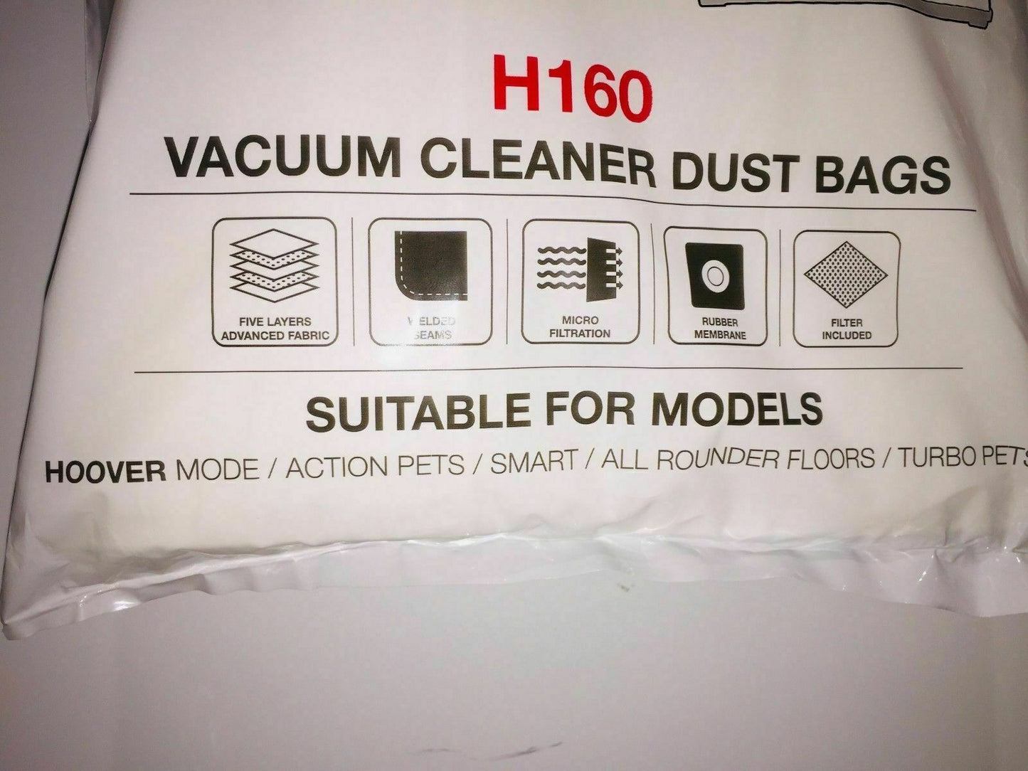 10 Genuine Hoover Mode Action Pets Smart All Rounder Turbo Pets Vacuum Cleaner Bags