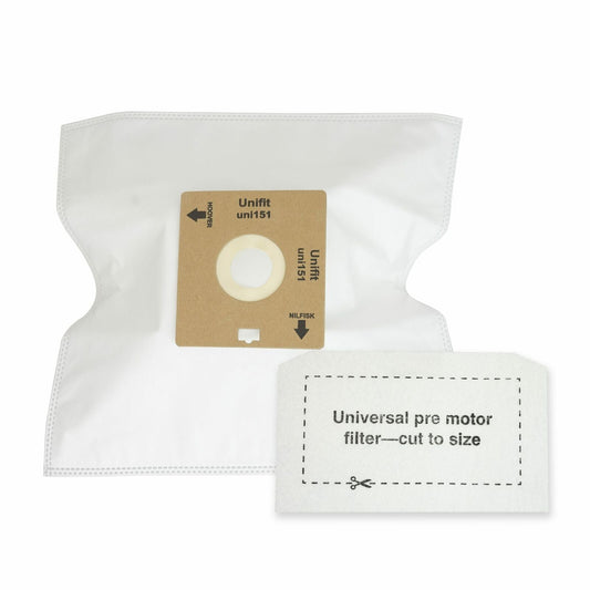 Unifit 151  Uni151 CU151  AF1026S quality Synthetic Vacuum Cleaner Bags 5Pk