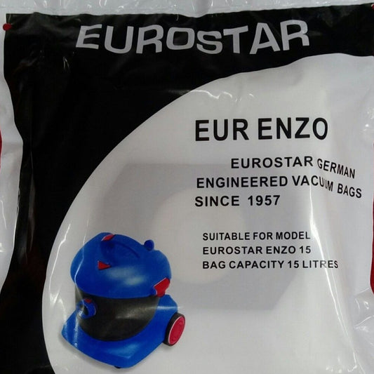5 Genuine Synthetic Vacuum Cleaner bags for Eurostar Enzo 15 Commercial Vacuum Cleaner