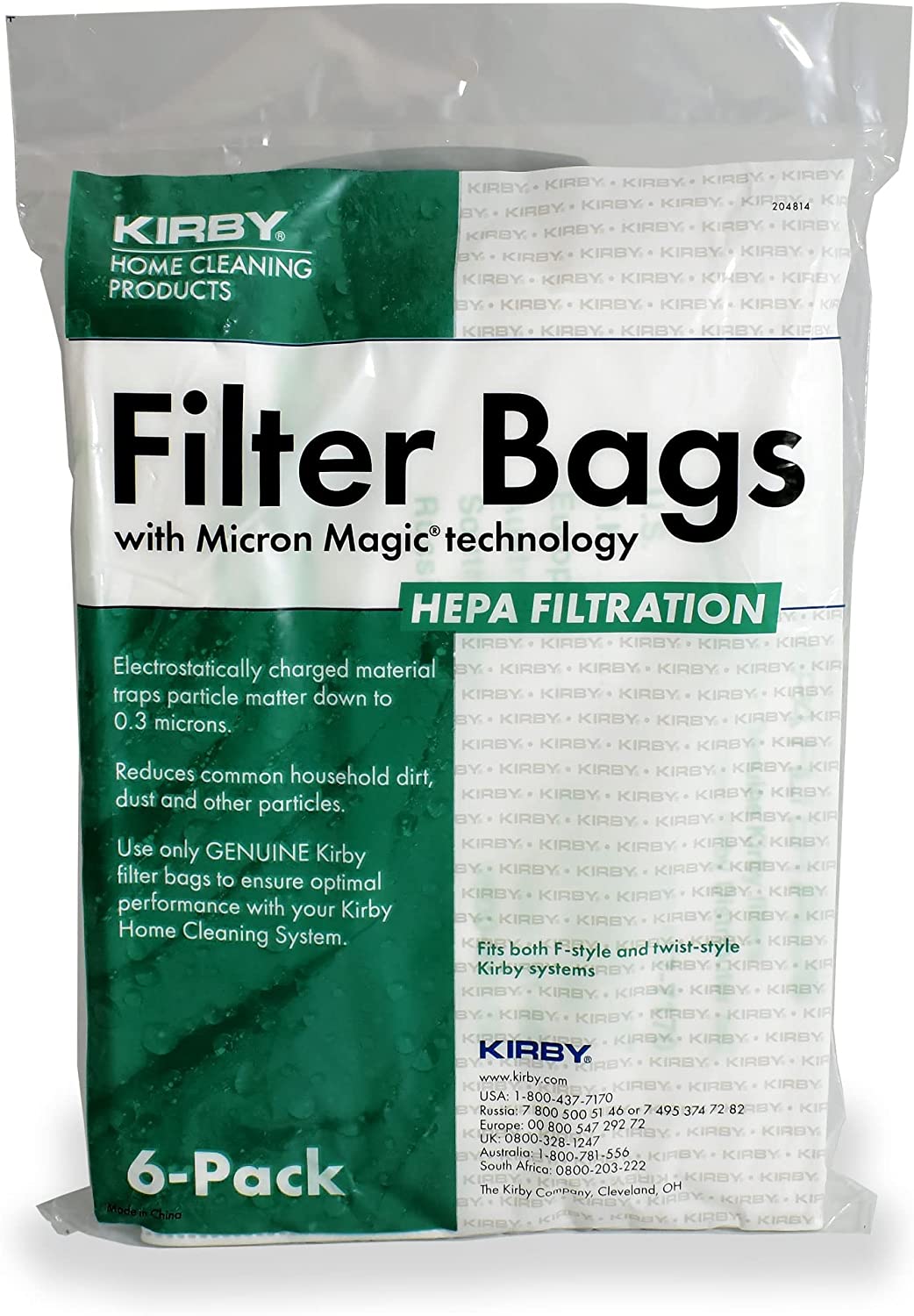 6 x Genuine Kirby HEPA Micro Magic Technology Vacuum Bags  Fits All Kirby Models
