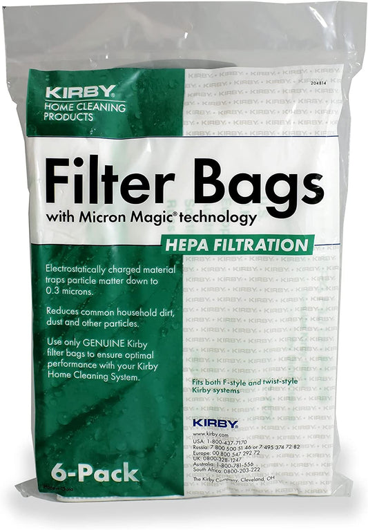 6 x Genuine Kirby HEPA Micro Magic Technology Vacuum Bags  Fits All Kirby Models