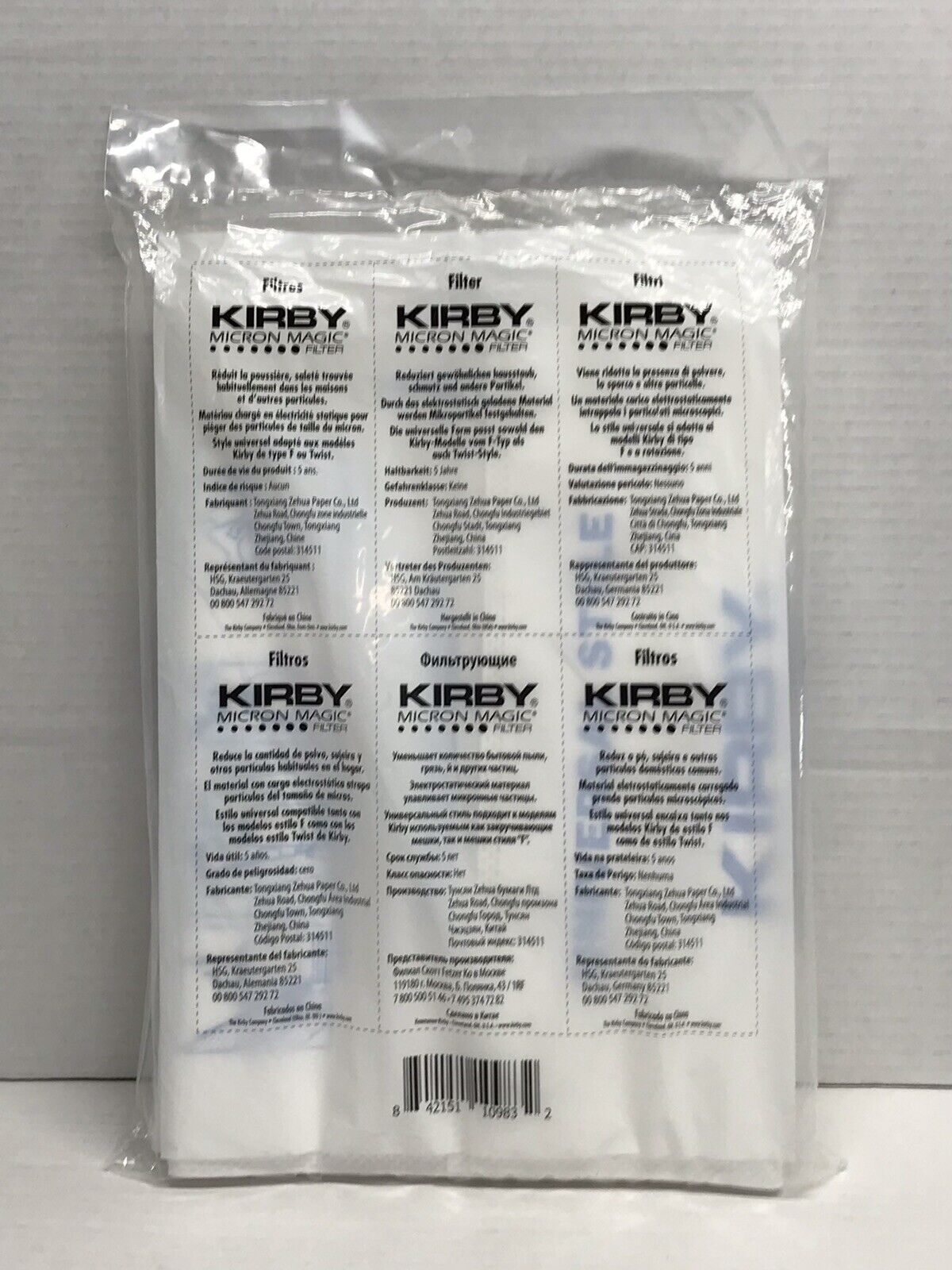 6 x Genuine Kirby Micron Magic Filter vacuum cleaner bags Fits All Kirby Models